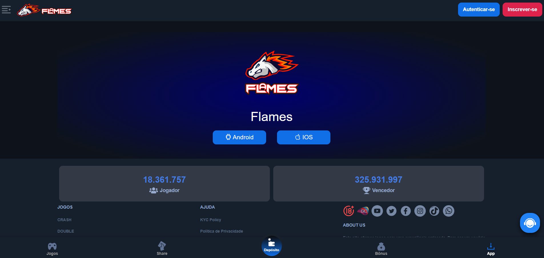 Flames Bet Baixar aplicativo